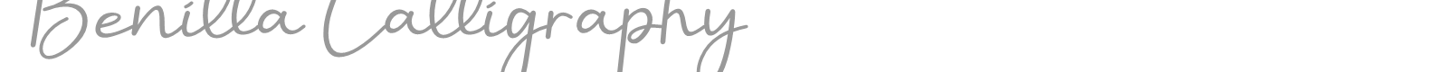 Benilla Calligraphy font preview